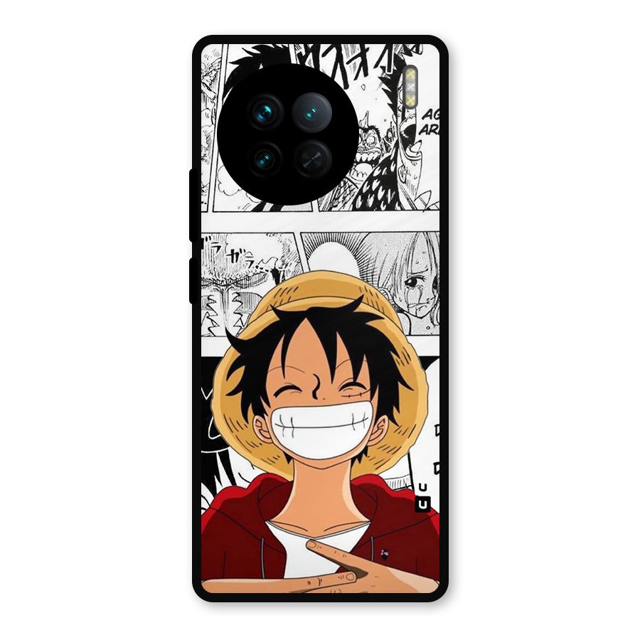 Manga Style Luffy Metal Back Case for Vivo X90