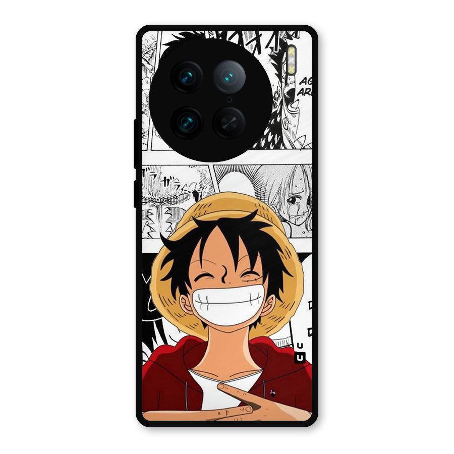 Manga Style Luffy Metal Back Case for Vivo X90 Pro