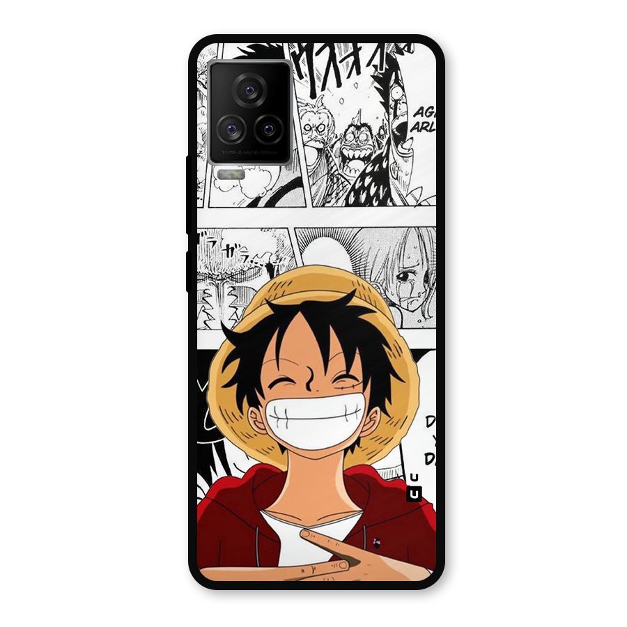 Manga Style Luffy Metal Back Case for iQOO 7 Legend 5G