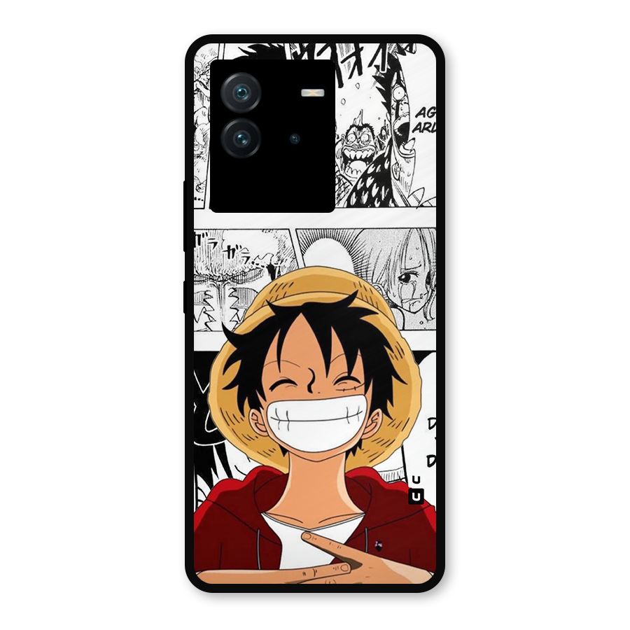 Manga Style Luffy Metal Back Case for iQOO Neo 6 5G