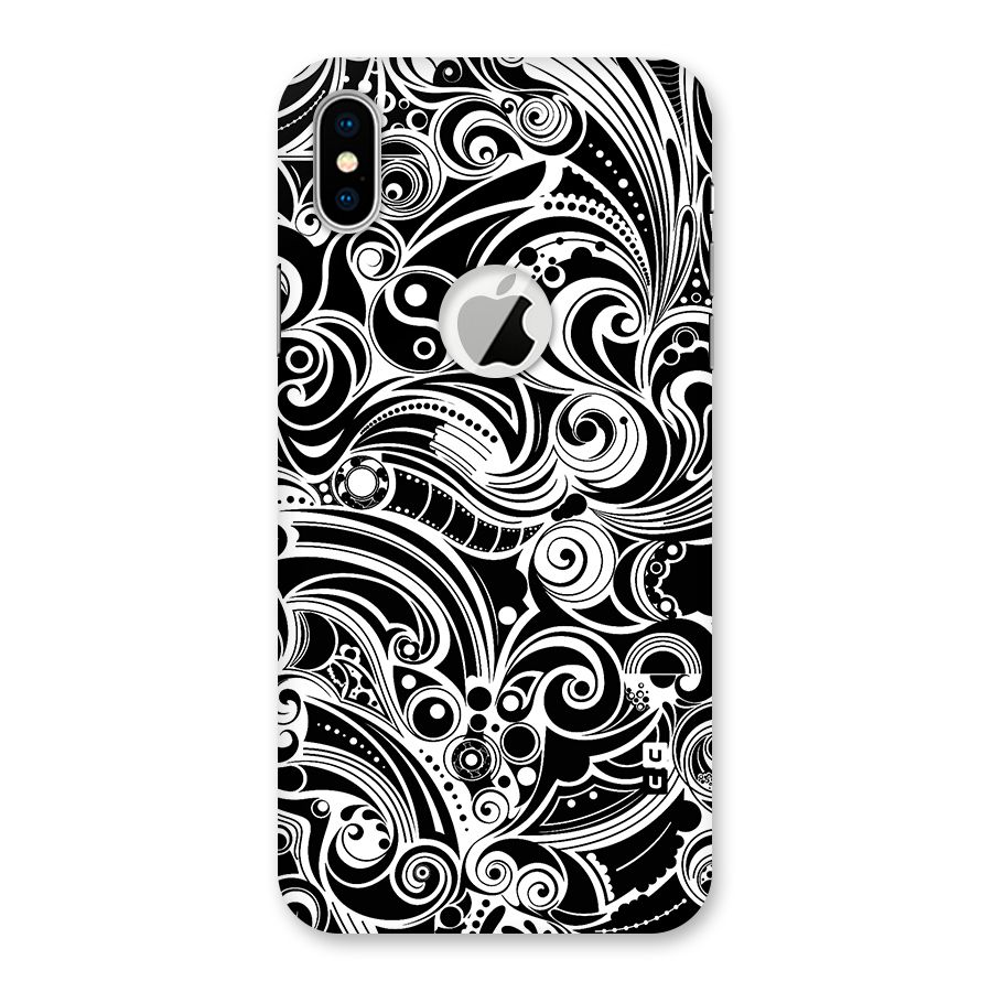 Maori Art Design Abstract Back Case for iPhone XS Logo Cut