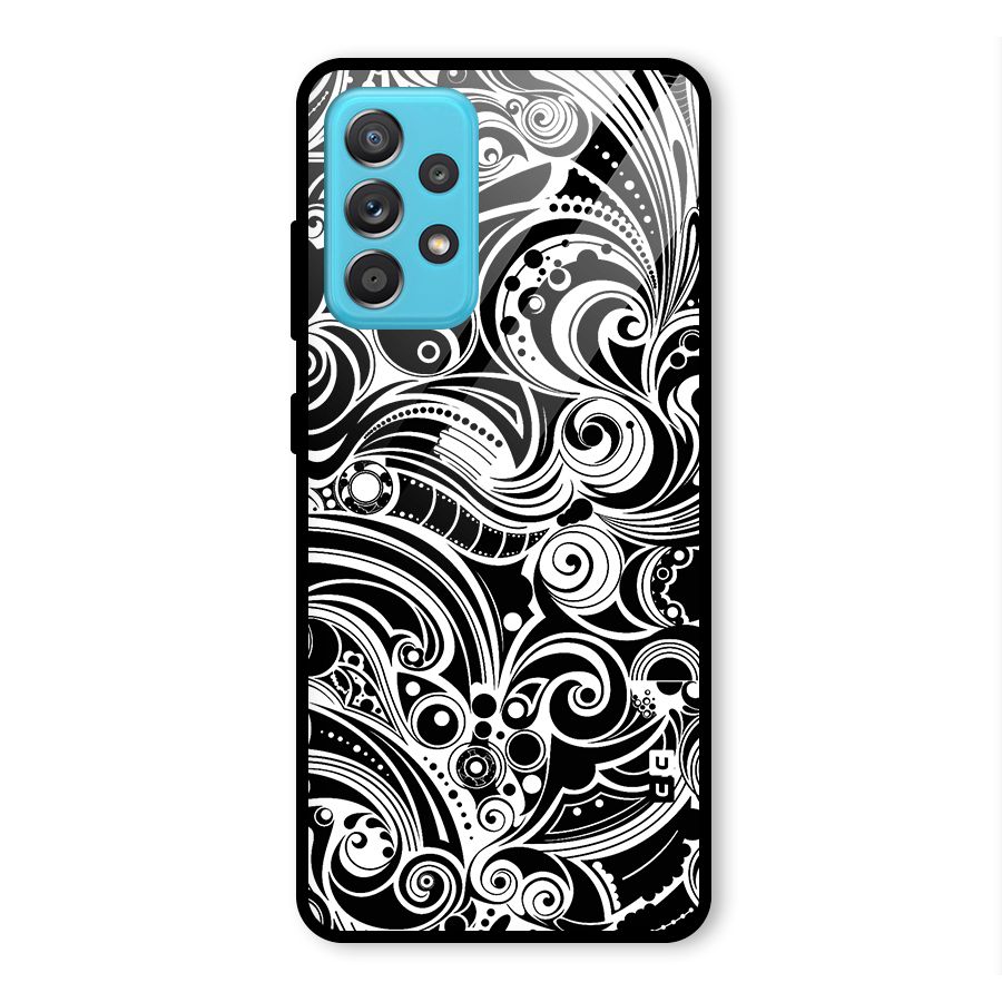 Maori Art Design Abstract Glass Back Case for Galaxy A52s 5G
