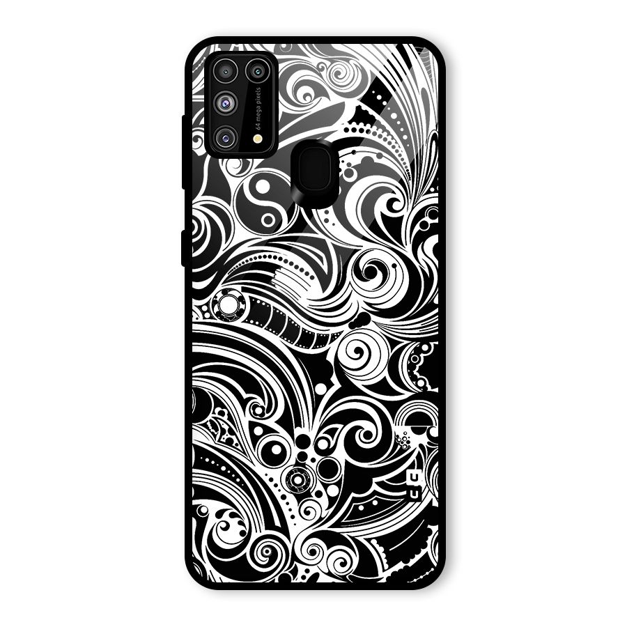 Maori Art Design Abstract Glass Back Case for Galaxy F41