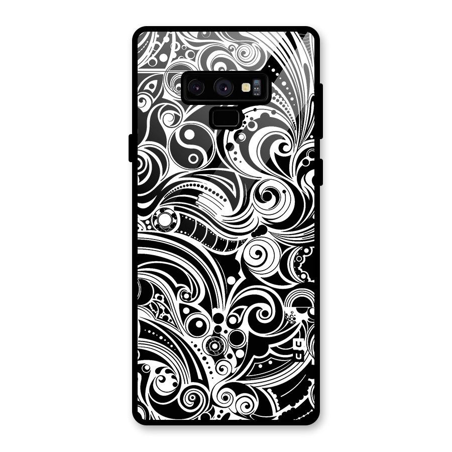 Maori Art Design Abstract Glass Back Case for Galaxy Note 9