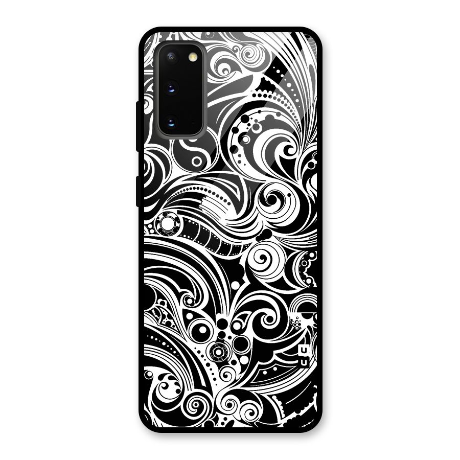 Maori Art Design Abstract Glass Back Case for Galaxy S20