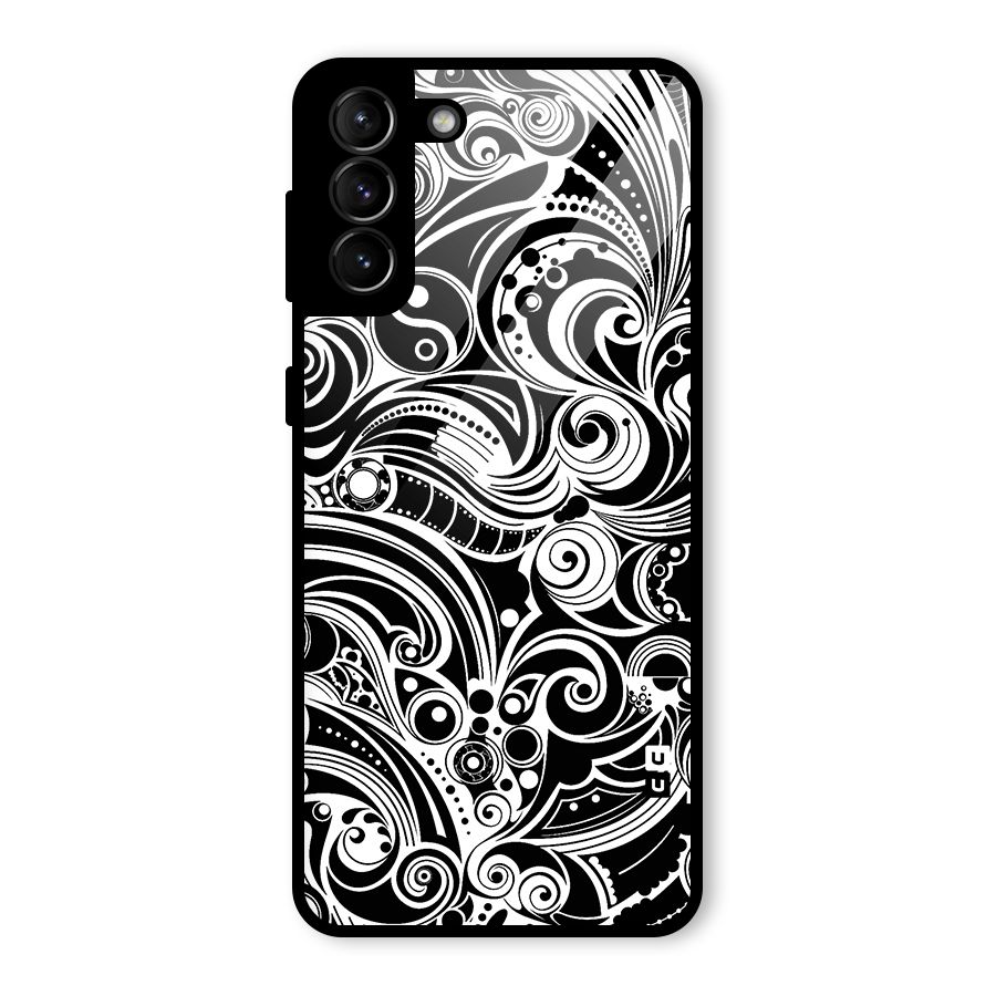 Maori Art Design Abstract Glass Back Case for Galaxy S21 Plus