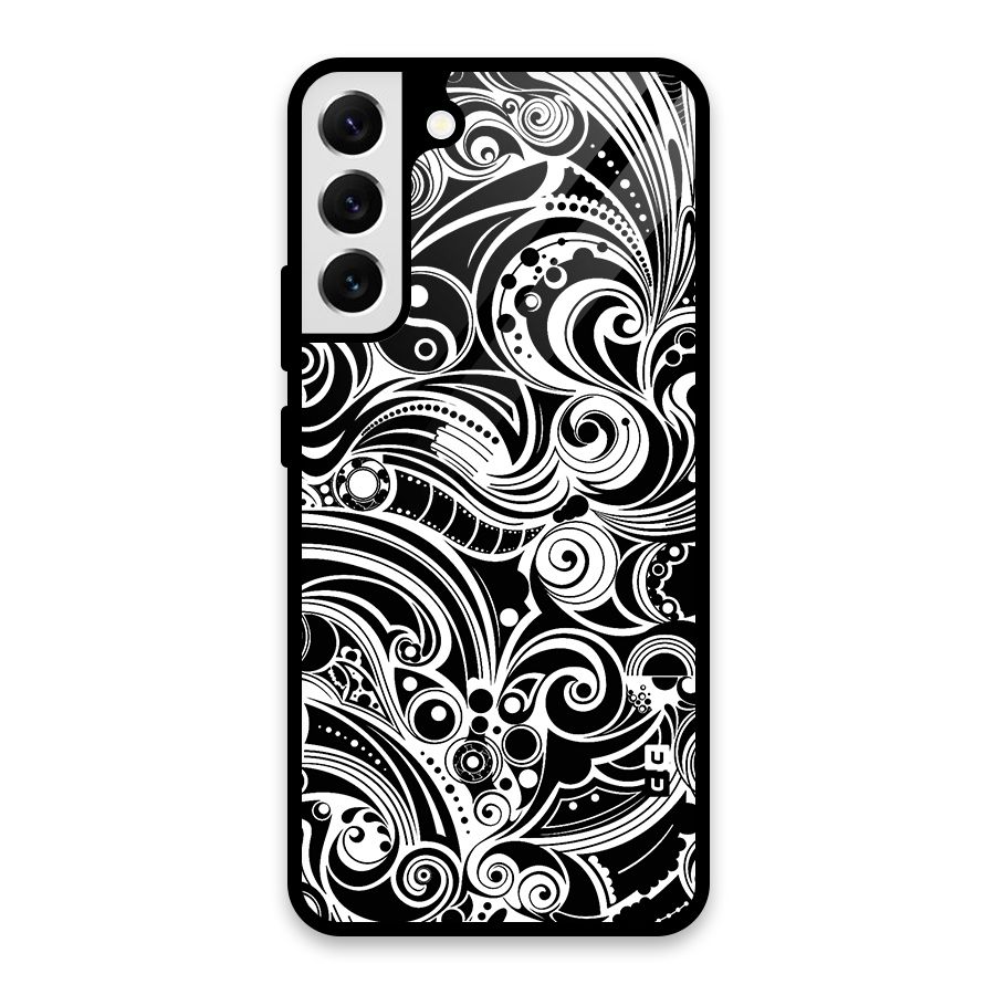 Maori Art Design Abstract Glass Back Case for Galaxy S22 Plus 5G