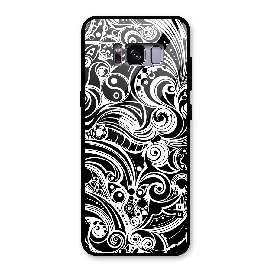 Maori Art Design Abstract Glass Back Case for Galaxy S8