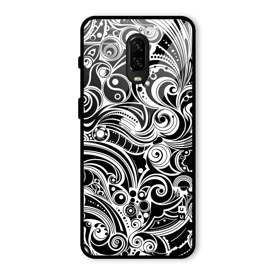 Maori Art Design Abstract Glass Back Case for OnePlus 6T