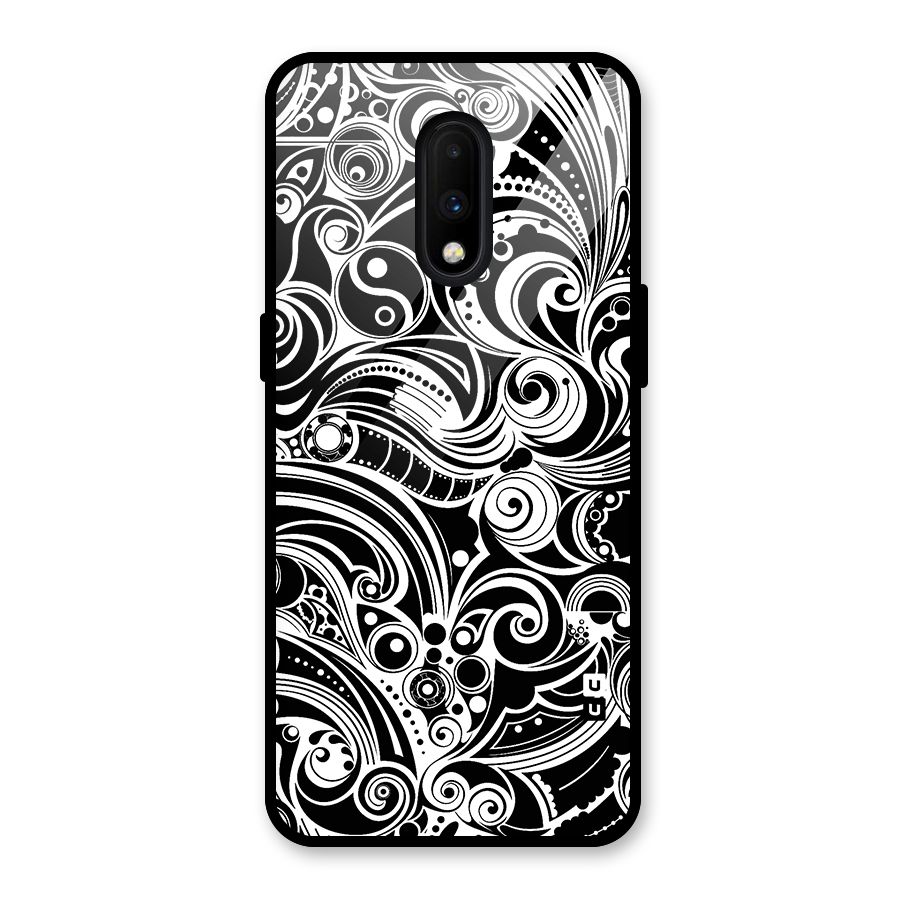 Maori Art Design Abstract Glass Back Case for OnePlus 7