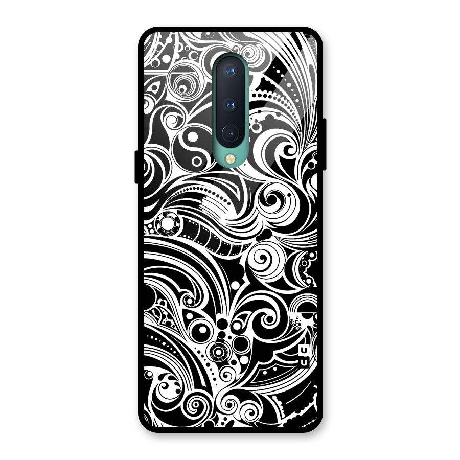 Maori Art Design Abstract Glass Back Case for OnePlus 8