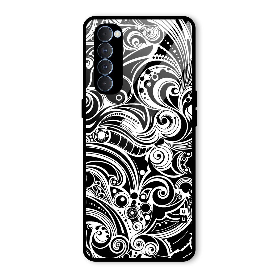 Maori Art Design Abstract Glass Back Case for Oppo Reno4 Pro