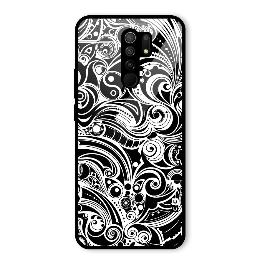 Maori Art Design Abstract Glass Back Case for Poco M2