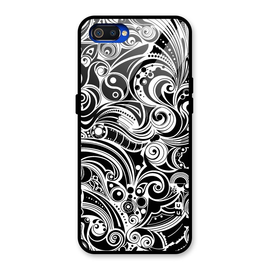Maori Art Design Abstract Glass Back Case for Realme C2