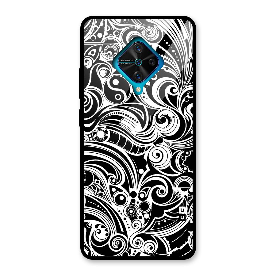 Maori Art Design Abstract Glass Back Case for Vivo S1 Pro