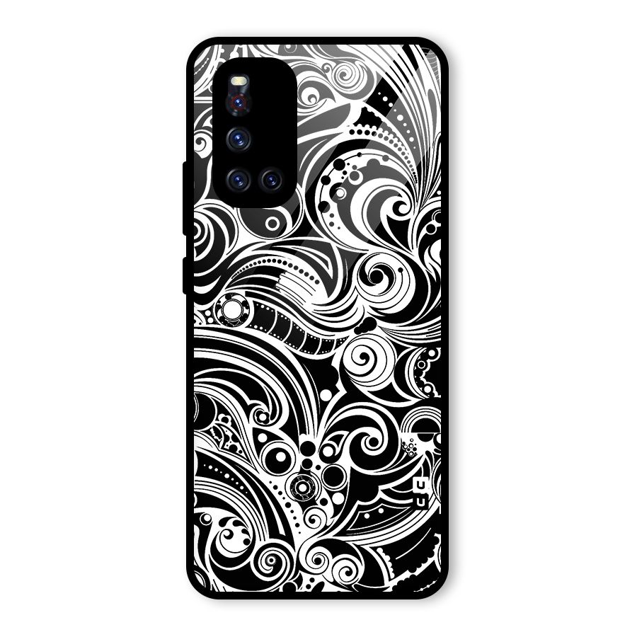 Maori Art Design Abstract Glass Back Case for Vivo V19