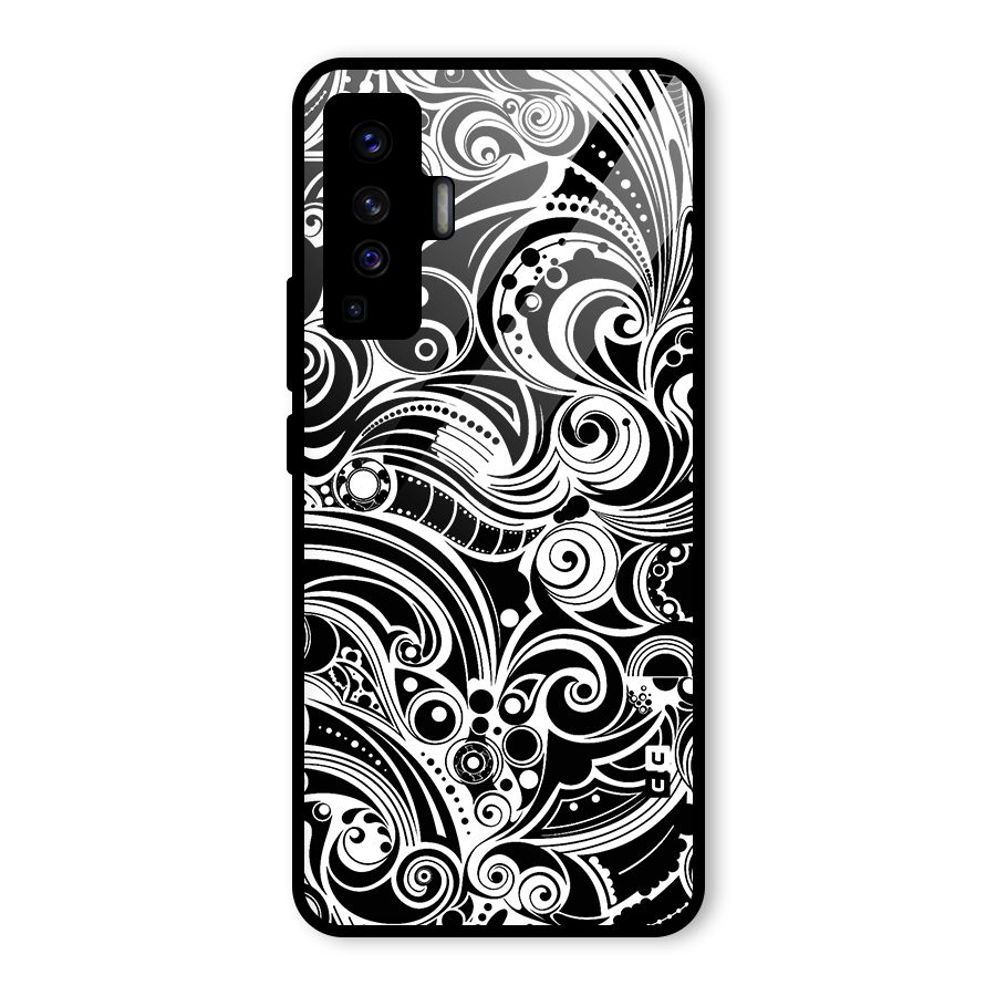 Maori Art Design Abstract Glass Back Case for Vivo X50