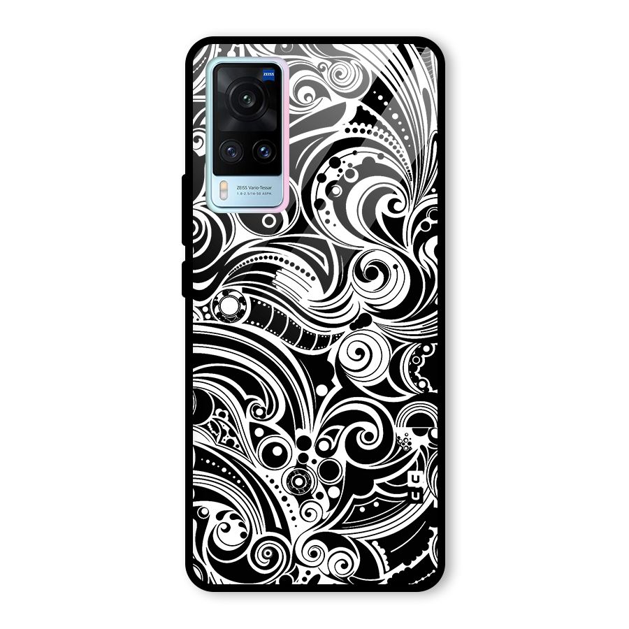 Maori Art Design Abstract Glass Back Case for Vivo X60