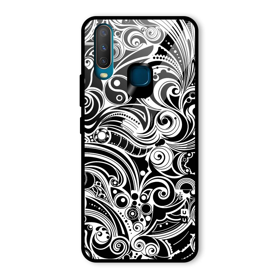 Maori Art Design Abstract Glass Back Case for Vivo Y15