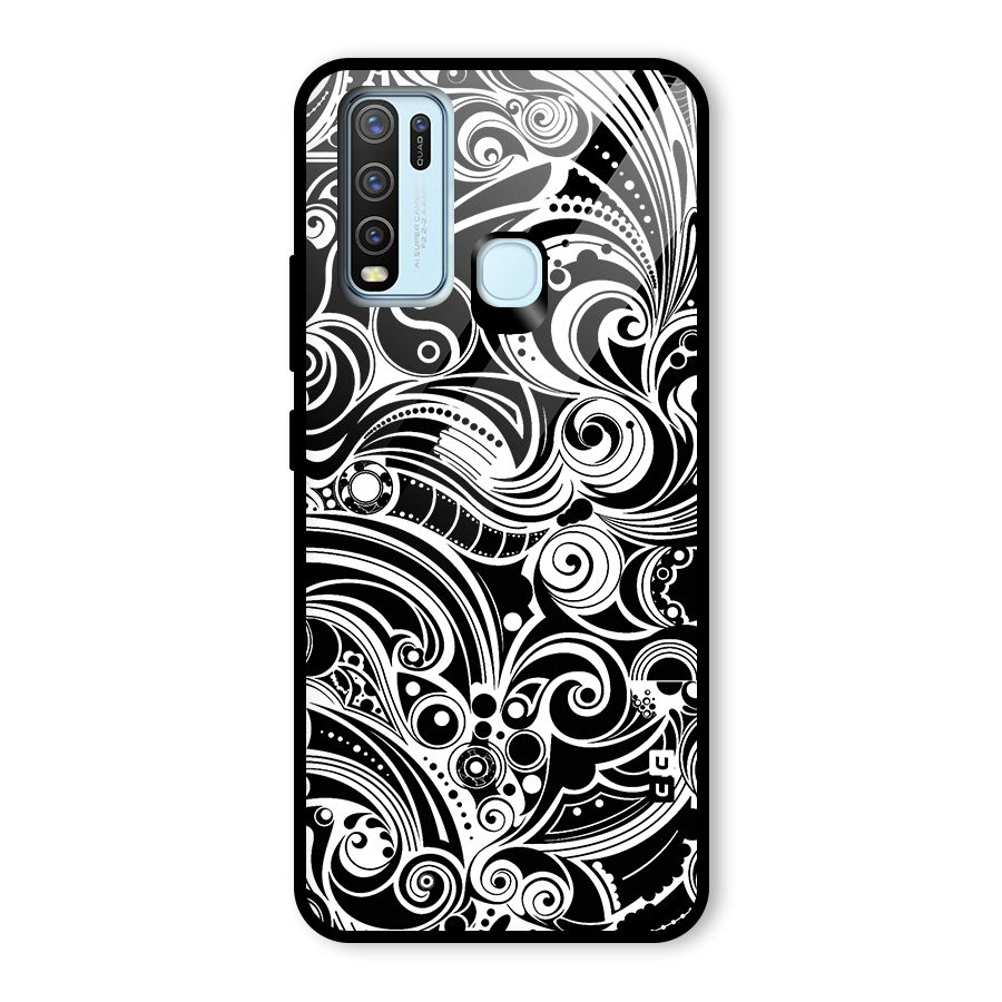 Maori Art Design Abstract Glass Back Case for Vivo Y50