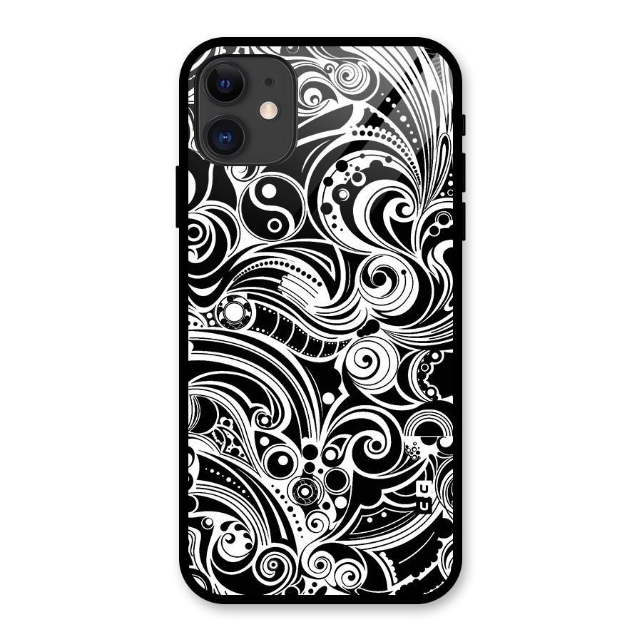 Maori Art Design Abstract Glass Back Case for iPhone 11