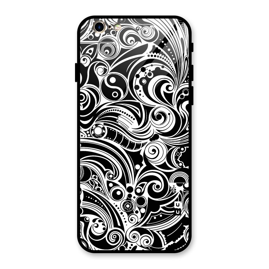 Maori Art Design Abstract Glass Back Case for iPhone 6 6S
