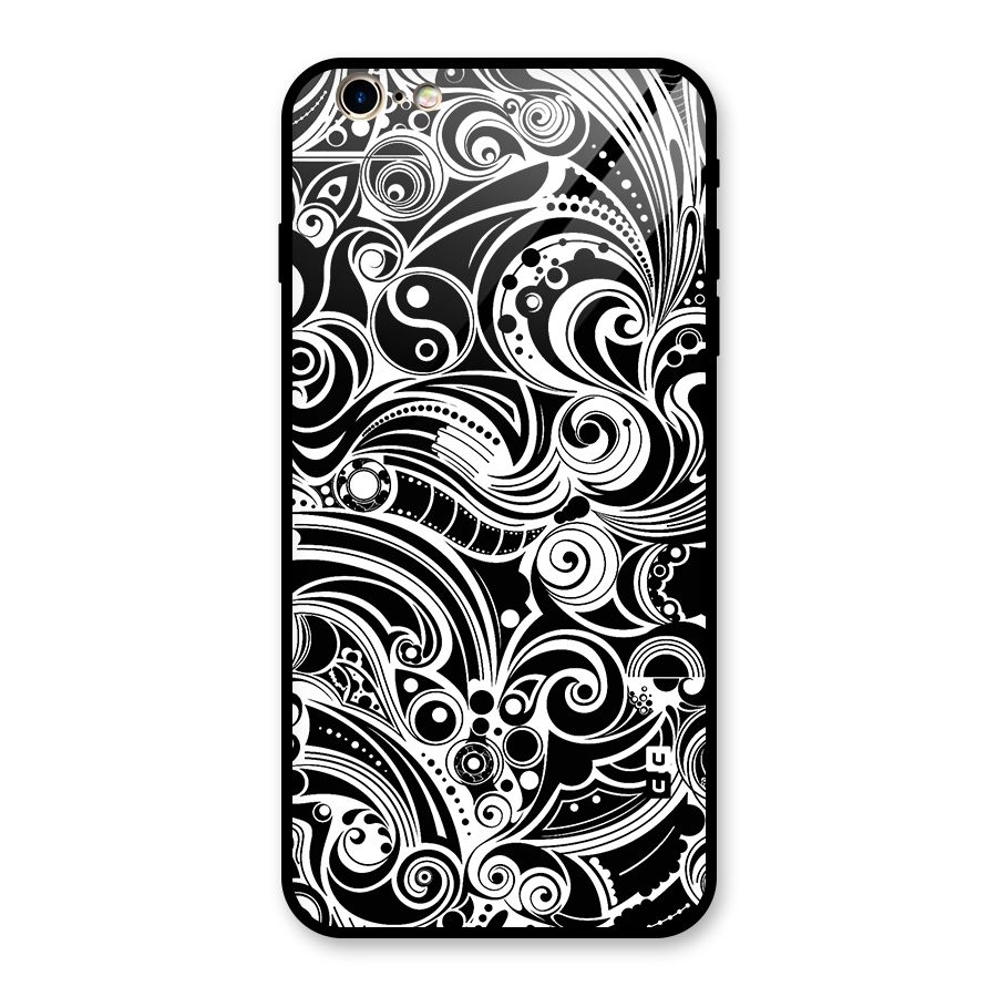 Maori Art Design Abstract Glass Back Case for iPhone 6 Plus 6S Plus