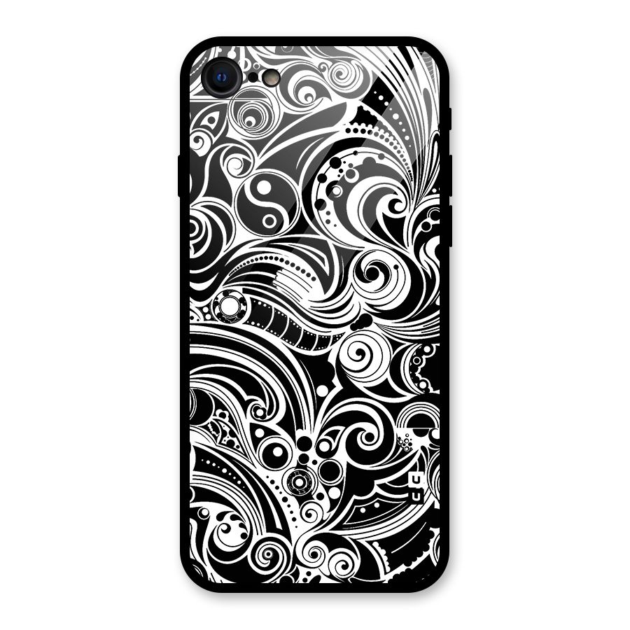 Maori Art Design Abstract Glass Back Case for iPhone 7