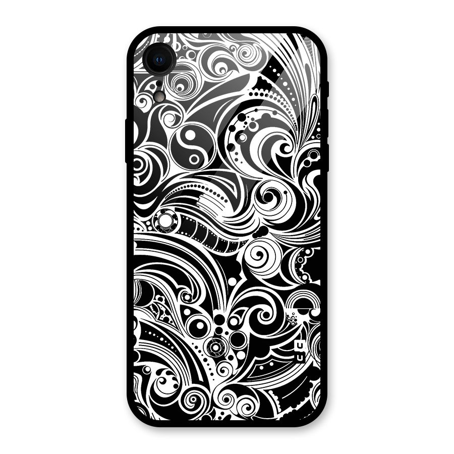 Maori Art Design Abstract Glass Back Case for iPhone XR