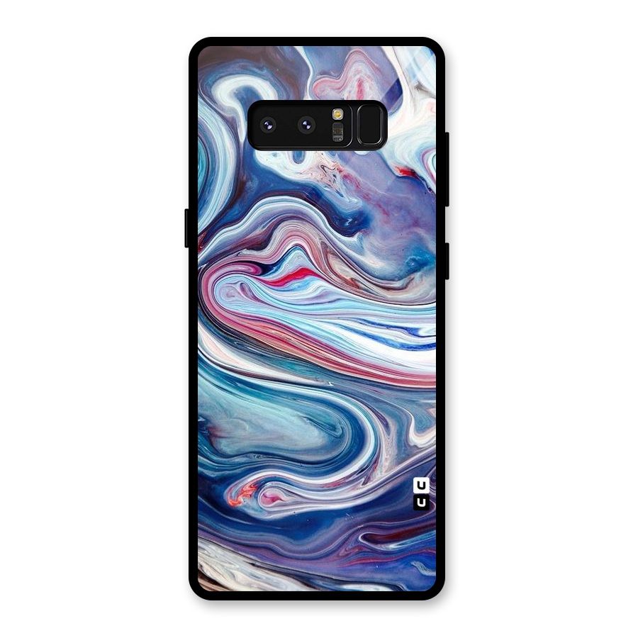 Marble Style Printed Glass Back Case for Galaxy Note 8