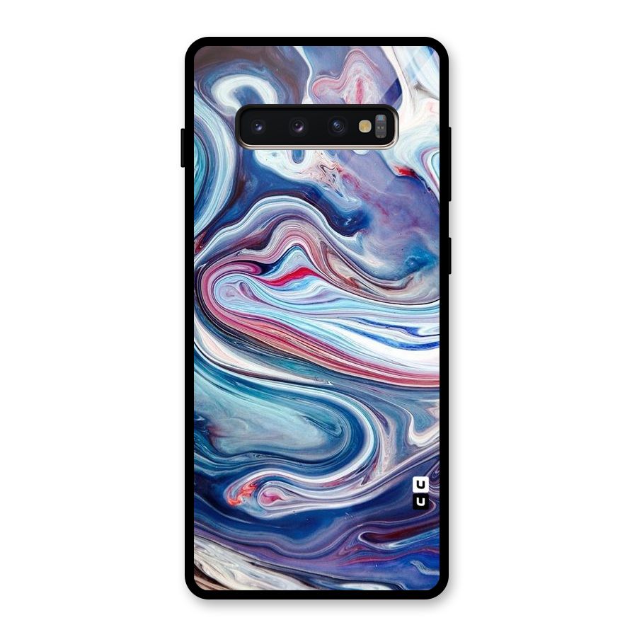 Marble Style Printed Glass Back Case for Galaxy S10 Plus