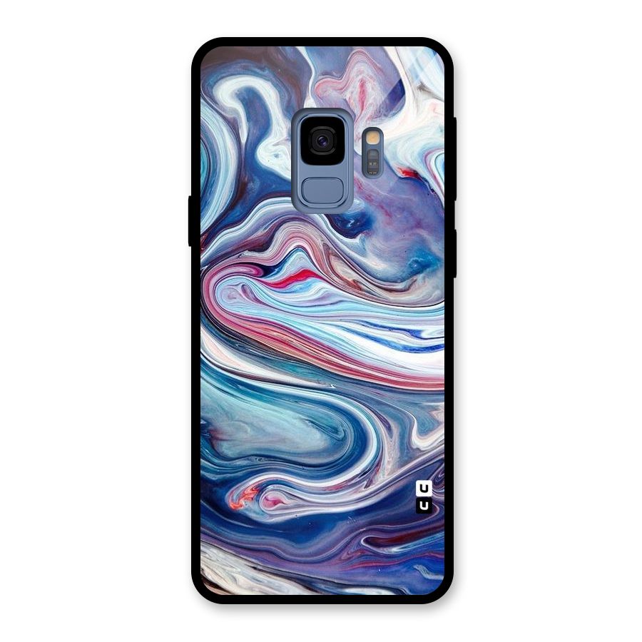Marble Style Printed Glass Back Case for Galaxy S9