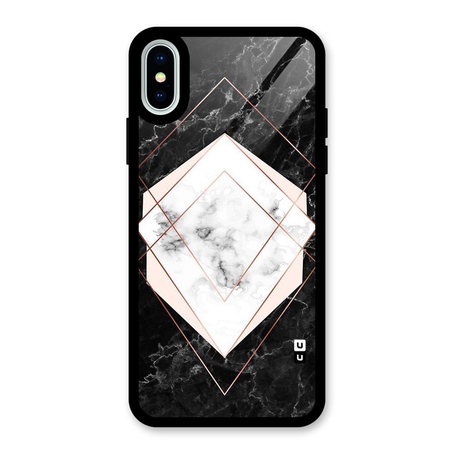 Marble Texture Print Glass Back Case for iPhone X