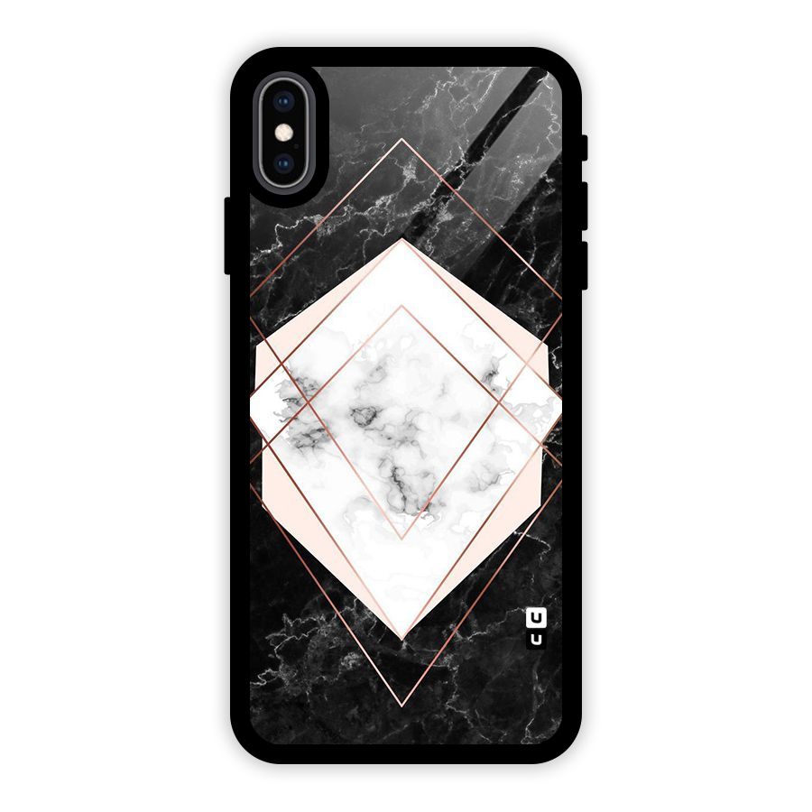 Marble Texture Print Glass Back Case for iPhone XS Max