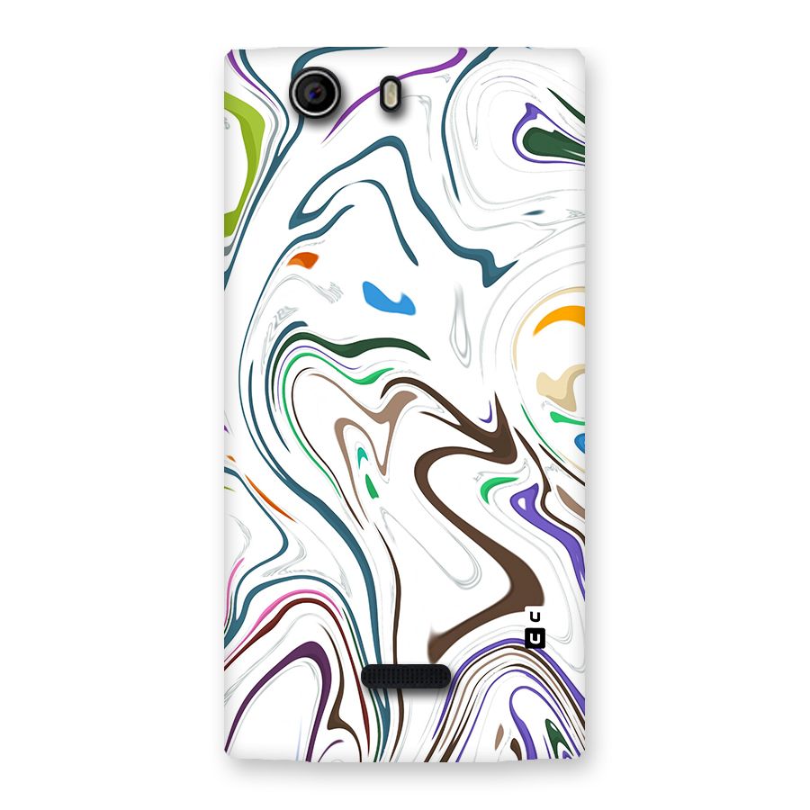 Marbled Printed Art Back Case for Canvas Nitro 2 E311