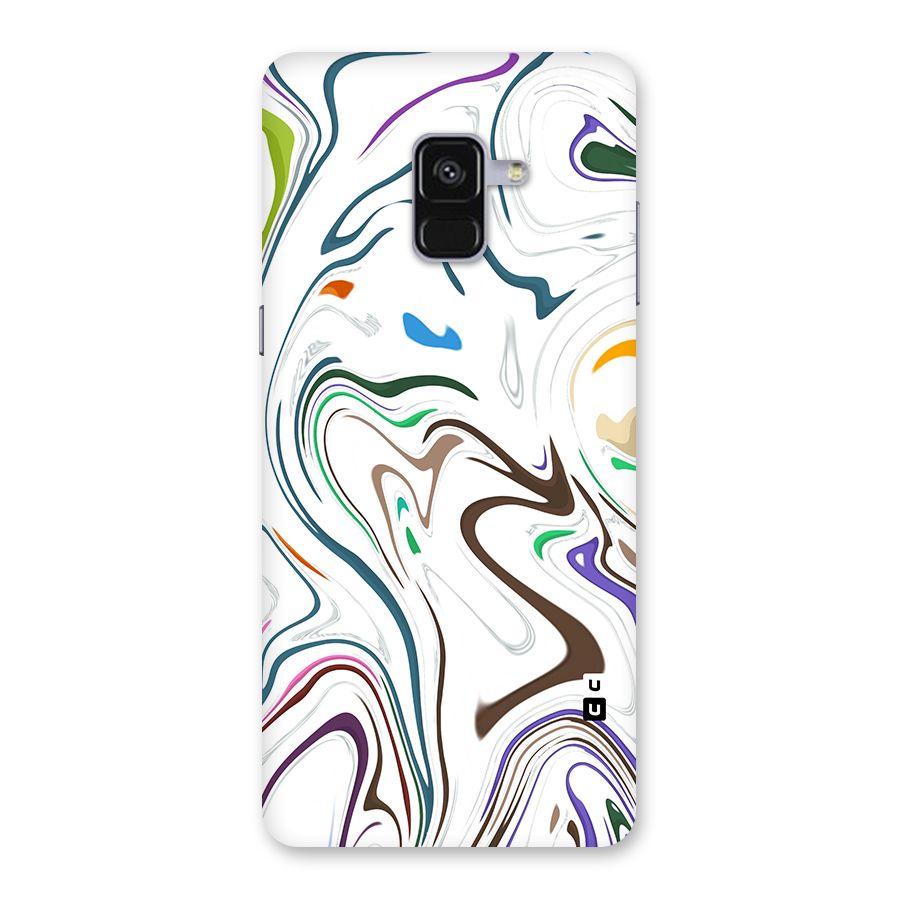 Marbled Printed Art Back Case for Galaxy A8 Plus