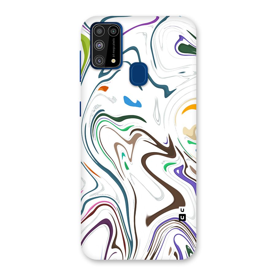 Marbled Printed Art Glass Back Case for Galaxy F41