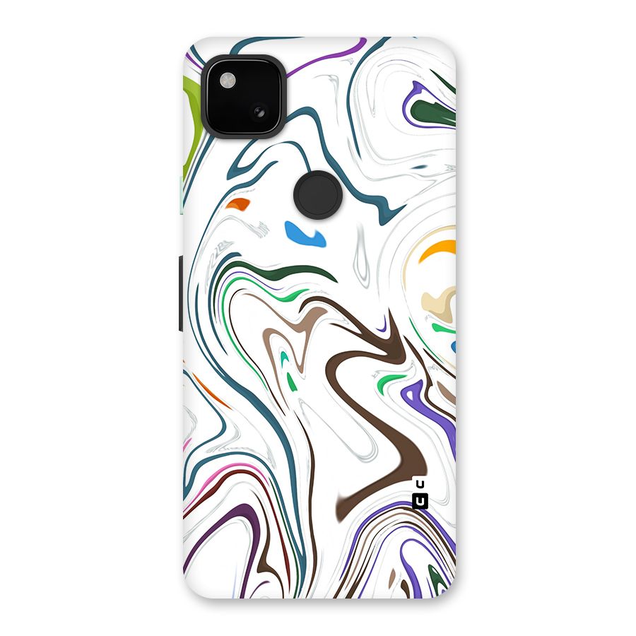 Marbled Printed Art Glass Back Case for Google Pixel 4a