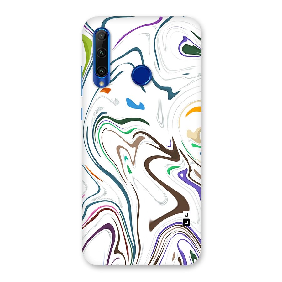 Marbled Printed Art Back Case for Honor 20i