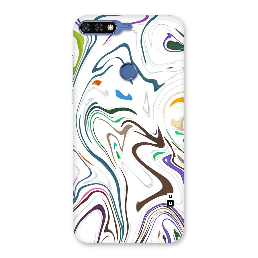 Marbled Printed Art Back Case for Honor 7C