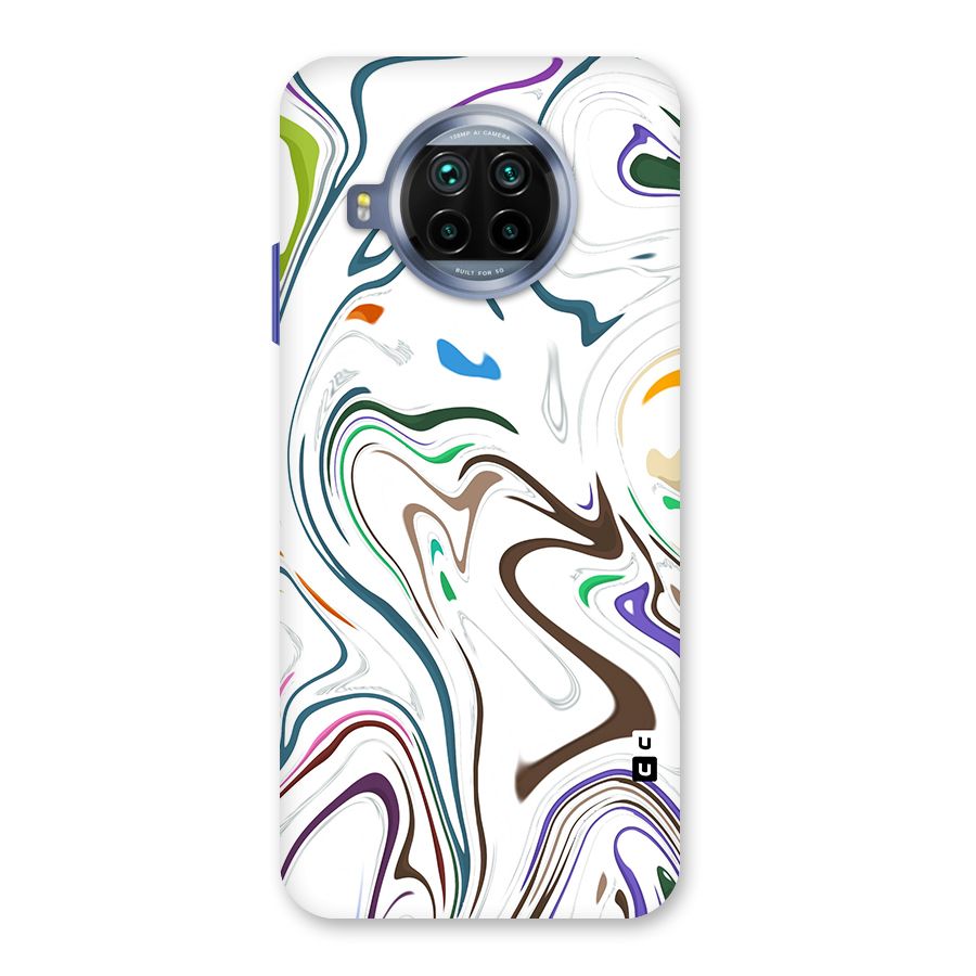 Marbled Printed Art Glass Back Case for Mi 10i
