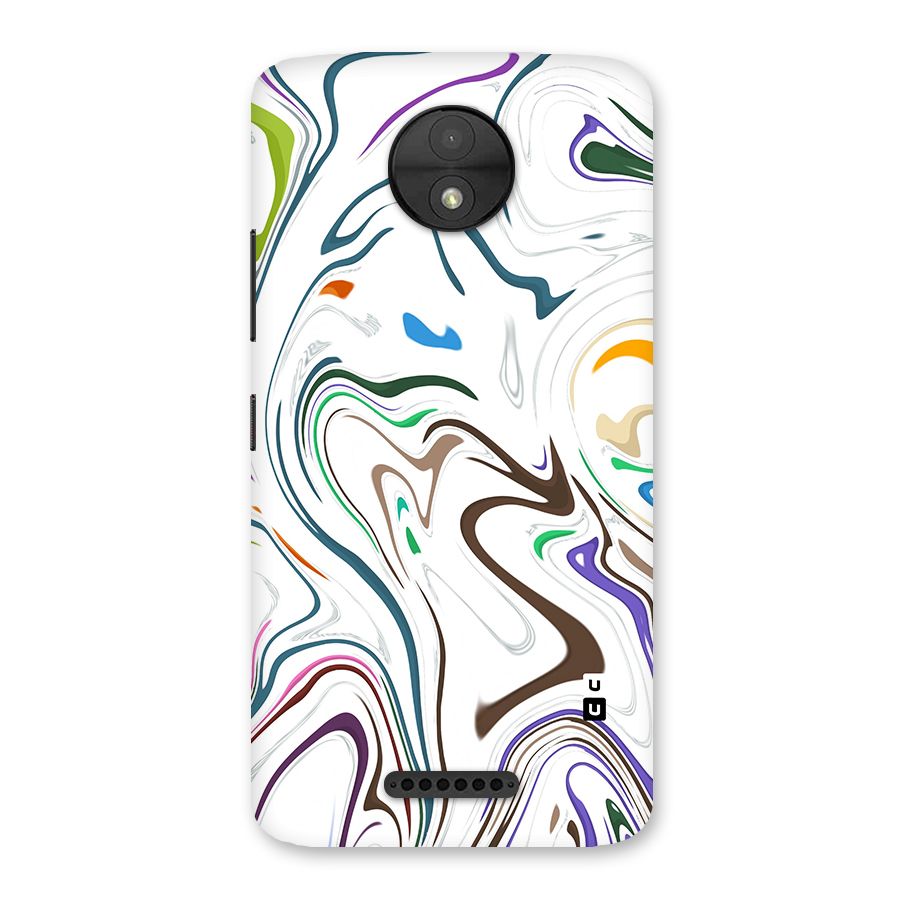 Marbled Printed Art Back Case for Moto C