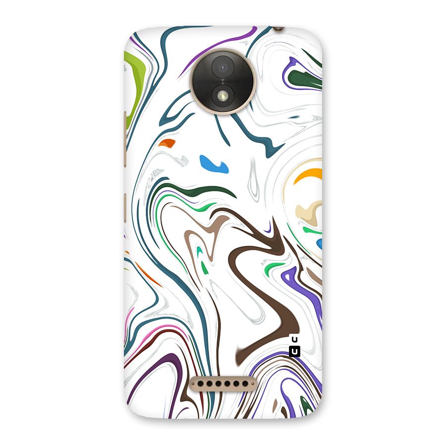 Marbled Printed Art Back Case for Moto C Plus
