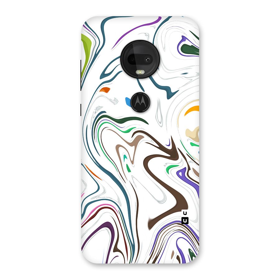 Marbled Printed Art Back Case for Moto G7