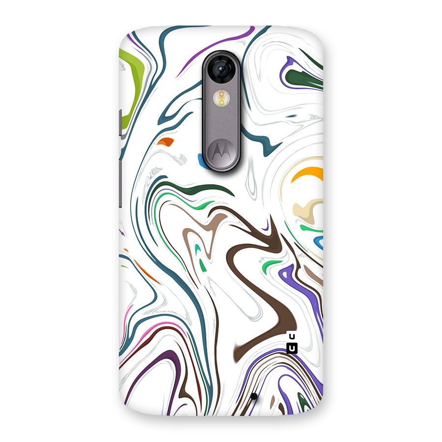 Marbled Printed Art Back Case for Moto X Force