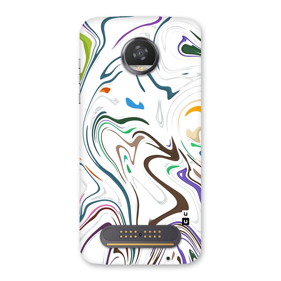 Marbled Printed Art Back Case for Moto Z2 Play