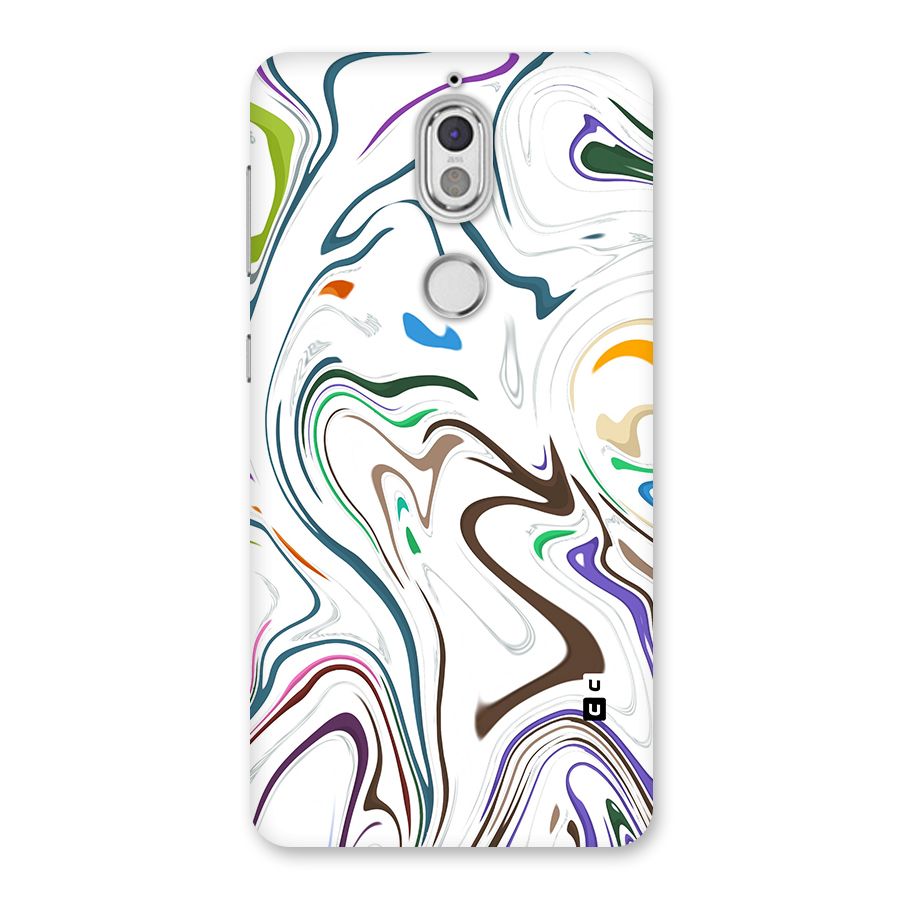 Marbled Printed Art Back Case for Nokia 7