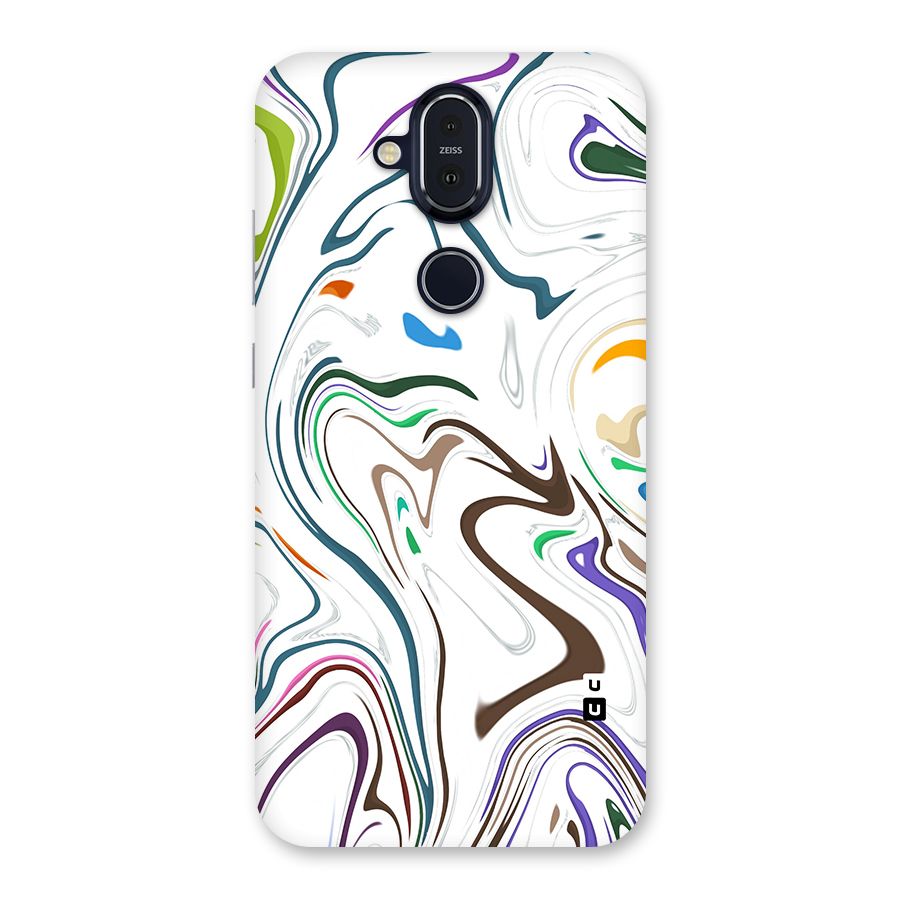 Marbled Printed Art Back Case for Nokia 8.1