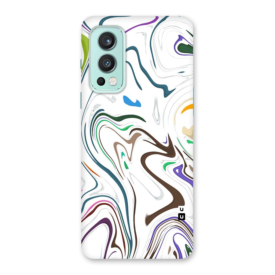 Marbled Printed Art Glass Back Case for OnePlus Nord 2 5G