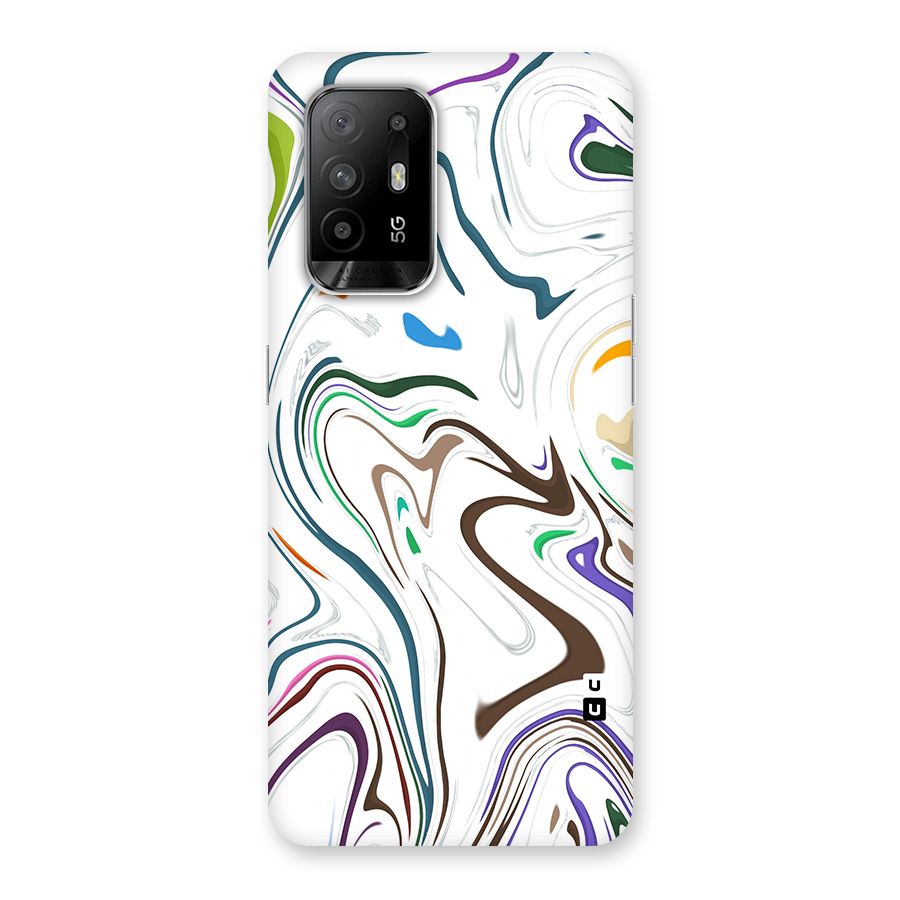 Marbled Printed Art Glass Back Case for Oppo F19 Pro Plus 5G